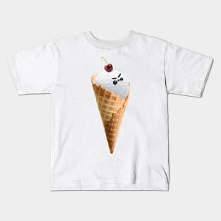 Angry ice cream golfball Kids T-Shirt